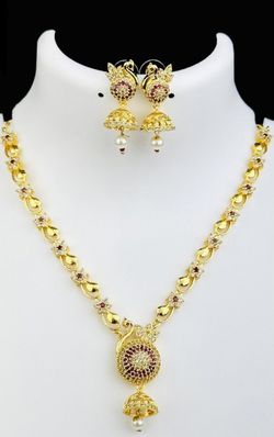 Beautiful Indian Ethnic Wear Necklace With Earrings  Special Festive Discount 
