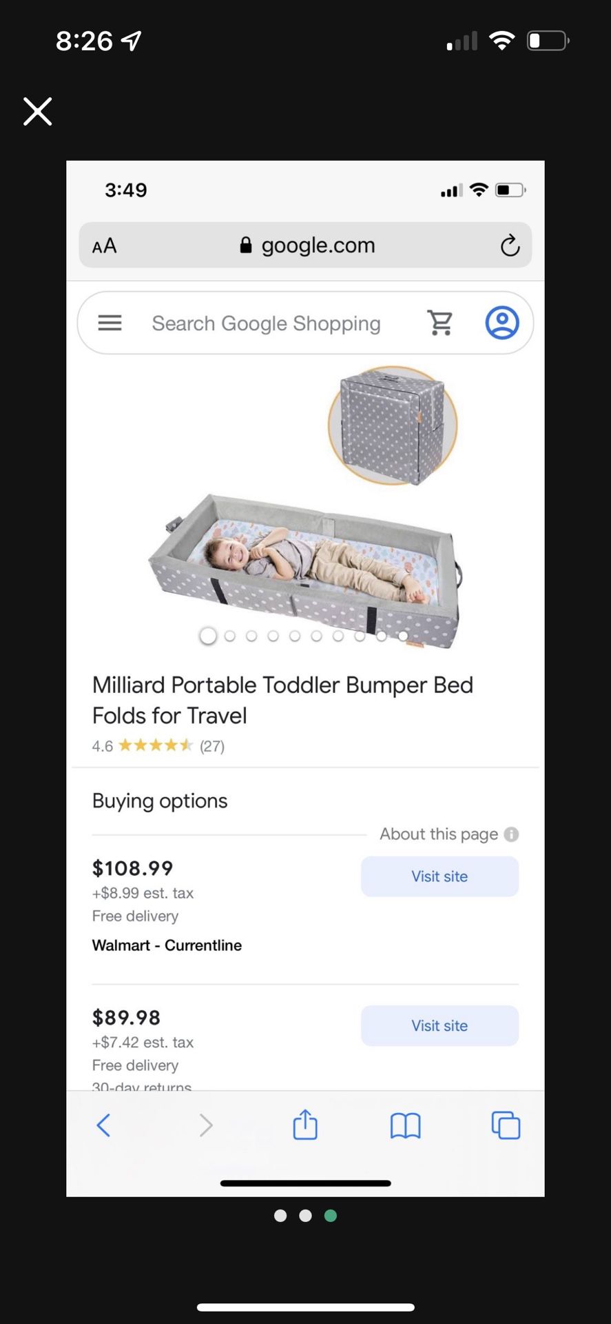 Toddler Portable Bed 