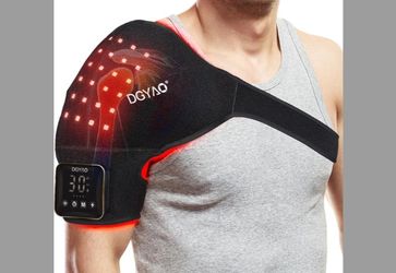 Cordless Red Light Therapy for Shoulder Pain Relief 4000mAh Battery Portable Wireless Near Infrared Light Therapy Devices Wearable Wrap for Arm Body M