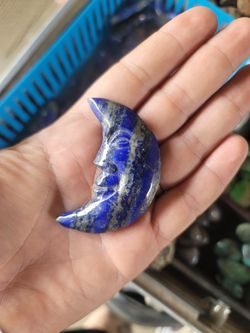 Lapis Lazuli Moon Carvings 20 Each