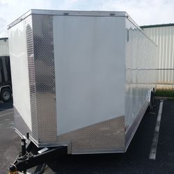 8.5x24ft Enclosed Vnose Trailer Brand New Moving Storage Cargo Traveling Car Truck Motorcycle ATV SXS UTV Hauler