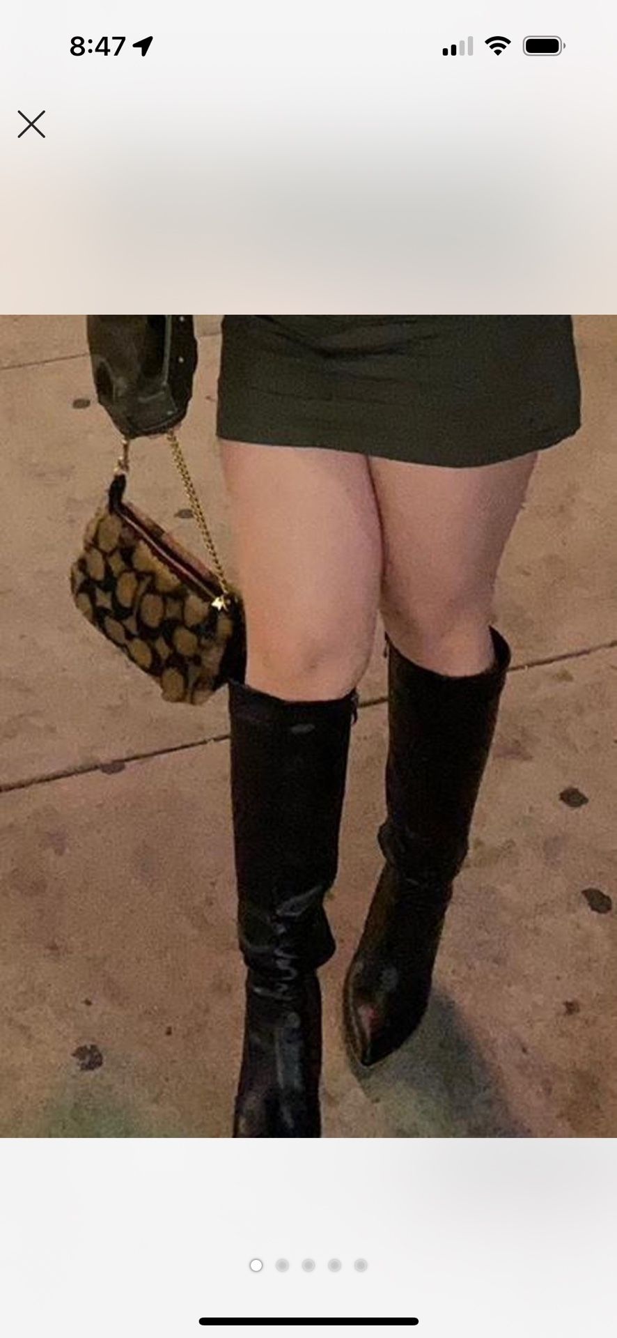 Black FAUX leather Boots