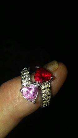 Heart sterling silver ring