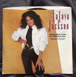 LaToya Jackson - Heart Don’t Lie - 45 RPM Vinyl Record