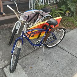 Two bikes two boogie boards