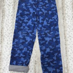 Size 12 Boys-Blue Camouflage Lined Pants by Gymboree