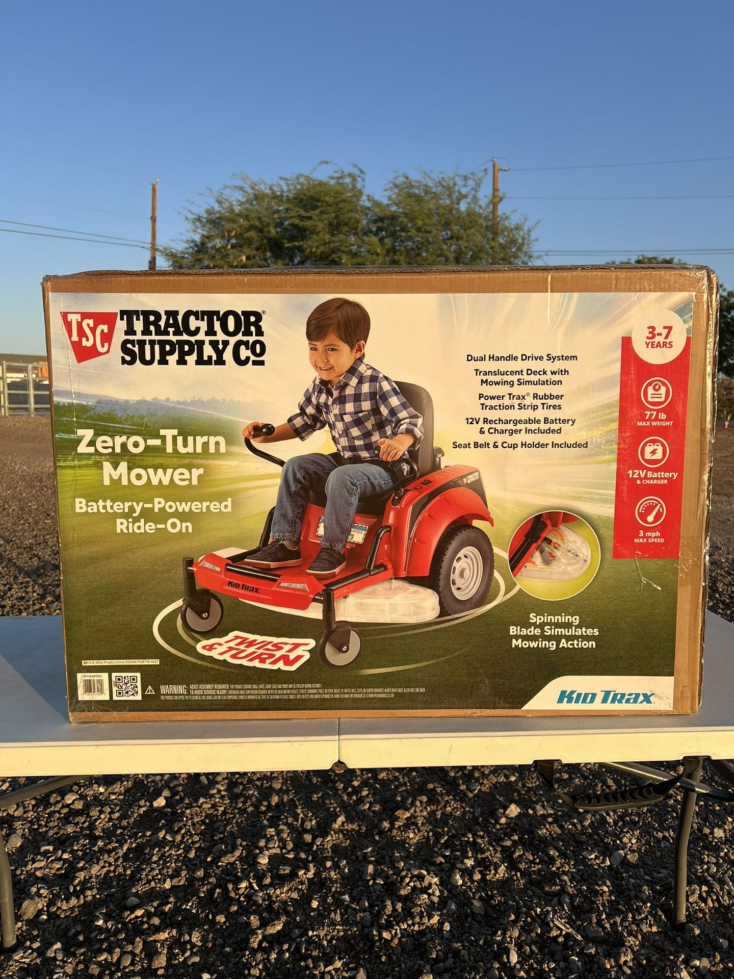 New Tractor Supply 12V Zero-Turn Lawn Mower Ride-On Toy, Red