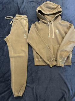 OVO Matching Hoodie + Jogger Fleece Set – Small, Made in Canada – Neutral / Earth Tone