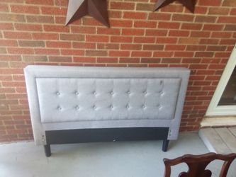 Gray  Queen Headboard and rails