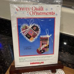 Crazy Dimensions crazy Quilt ornaments