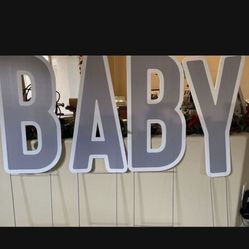 Huge: Baby Shower Yard Letters