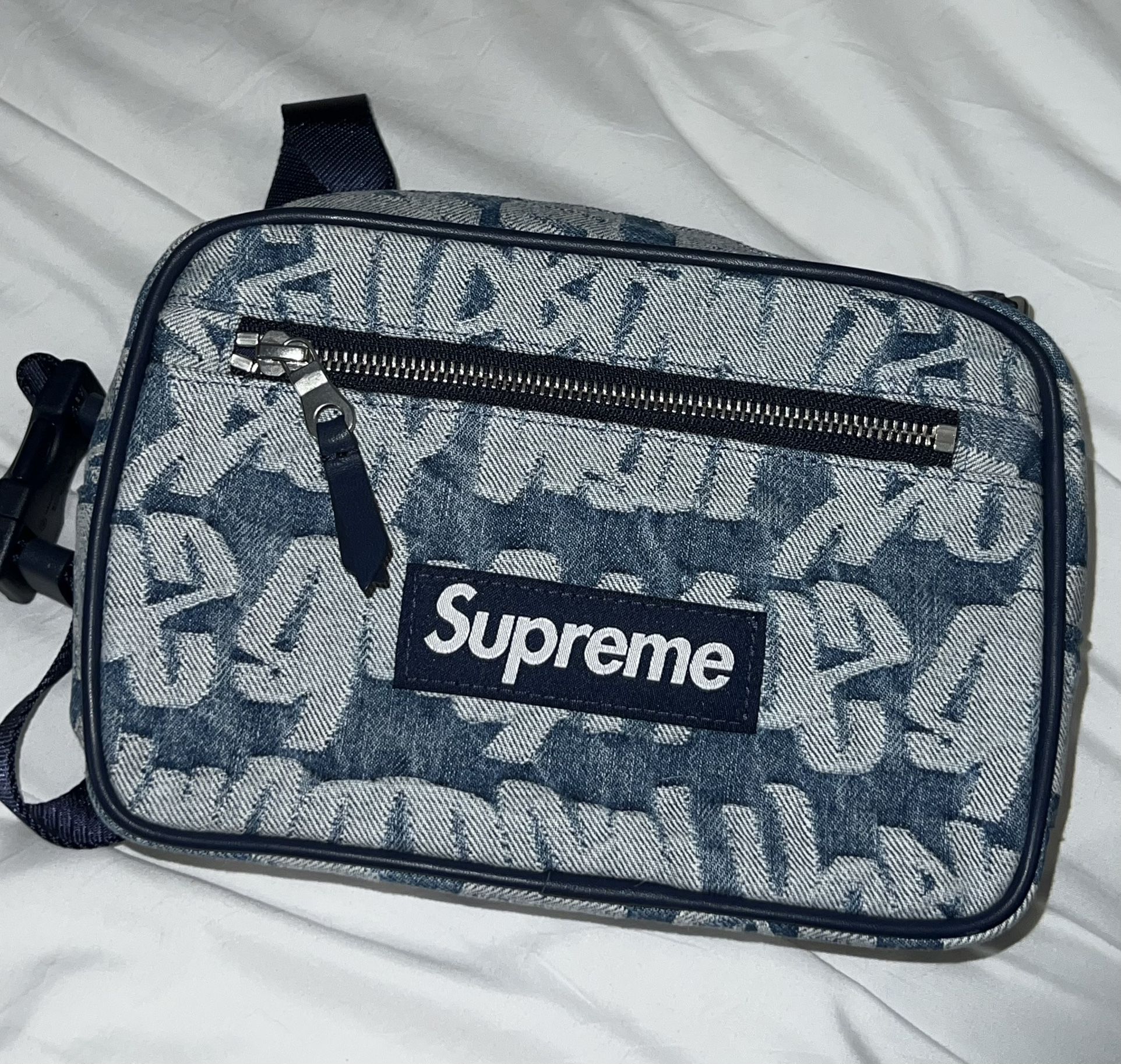 Supreme Denim waist bag