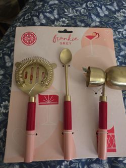 Frankie Grey 3-Piece Cocktail Bar Tool Set