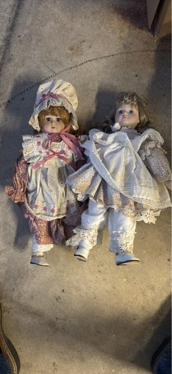 Porcelain Dolls Set of Two