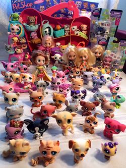 Littlest pet shop cats dogs pets houses