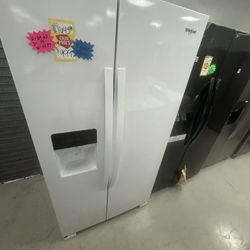 50% Off Whirlpool Side-By-Side Refrigerator, Full Manufacturers Warranty