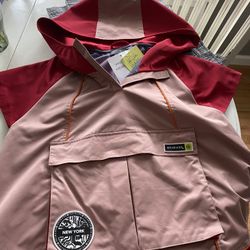 Pink And red Med Shirt Sleeve Jacket NWT Heurueh