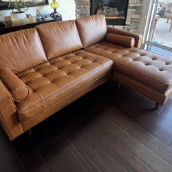 84 x 34 Inch L-sofa Reversible 63” Chaise 