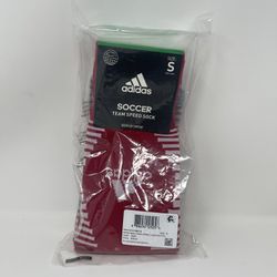 Adidas Soccer Red Team Speed Socks Size Small