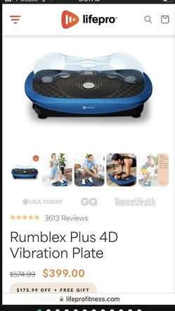 like new Rumblex Plus 4D Vibration Plate By: Lifepro