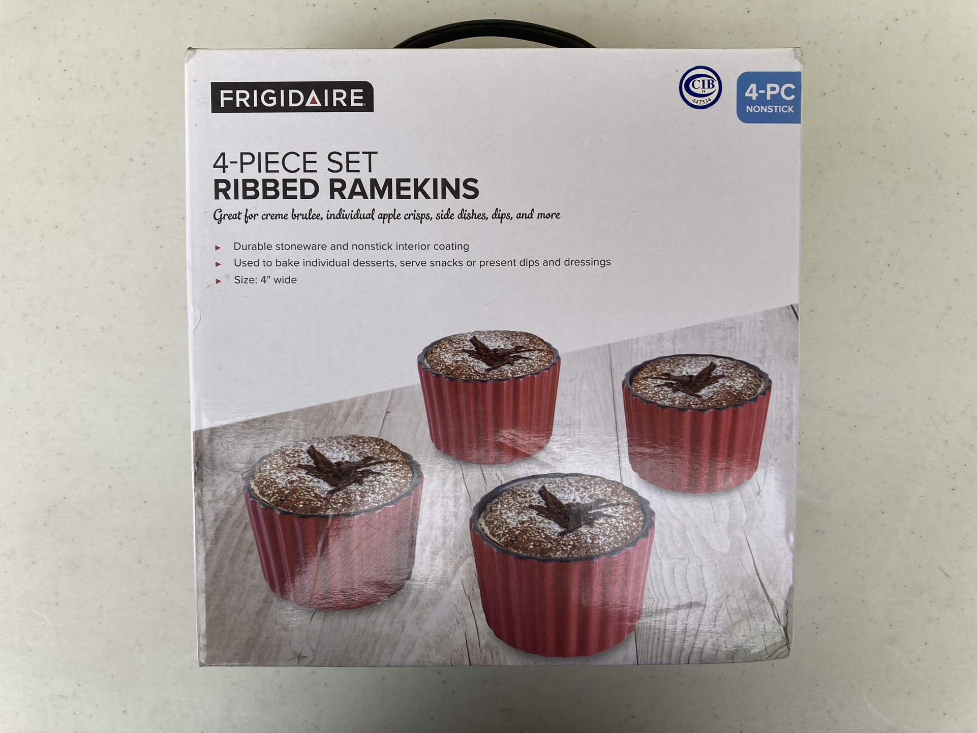 4 Pcs Ribbed Ramekins