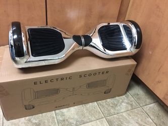Silver metallic safe certified Bluetooth hoverboard