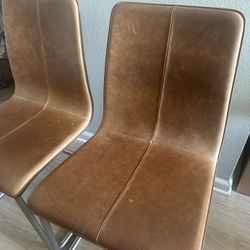 2 Leather Chairs 