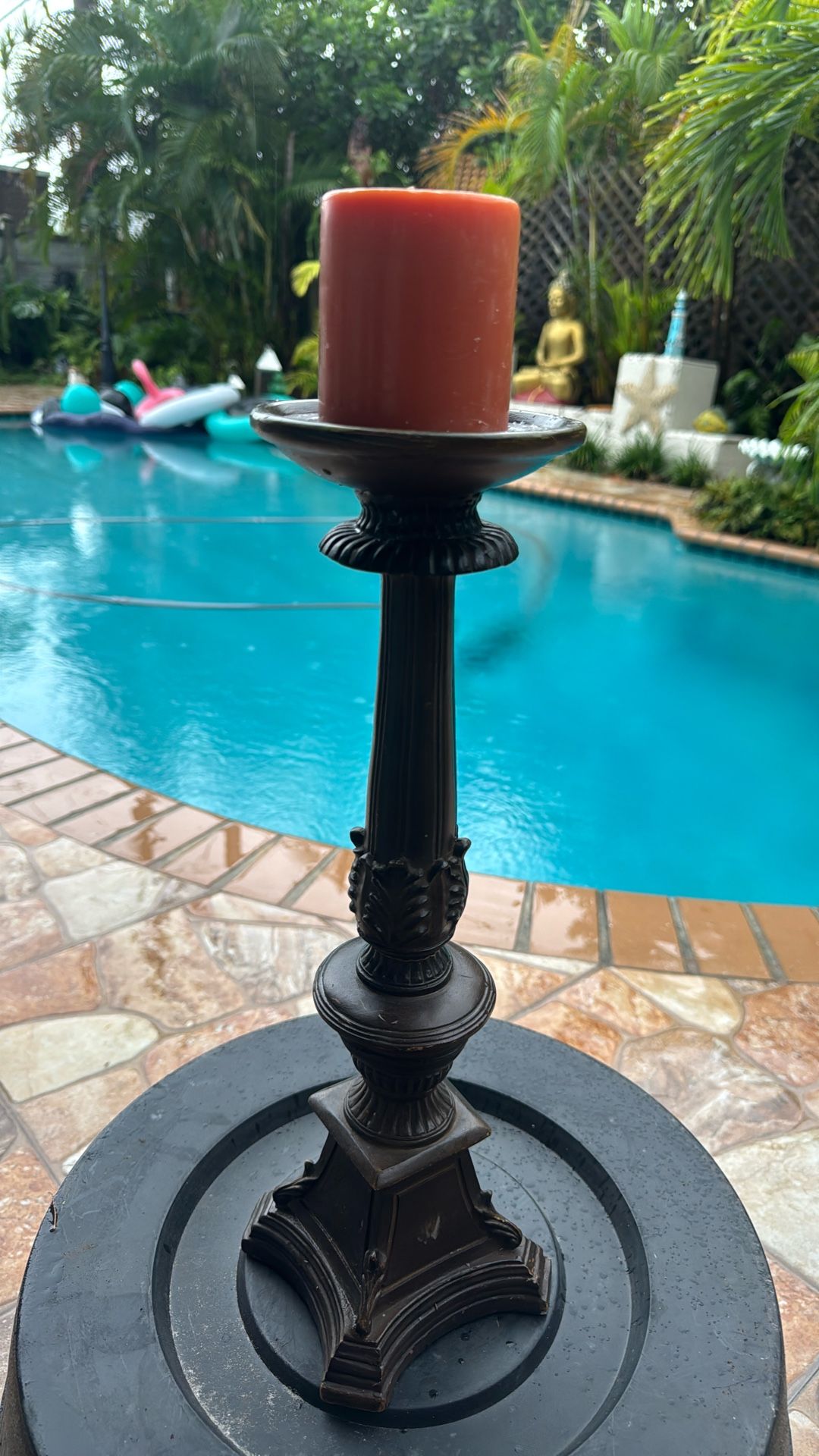 Vintage Iron Candle Holder Stand $20.00