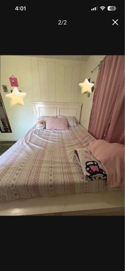 White Wood Queen Bed Frame