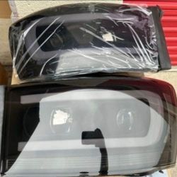 06-08 Dodge Ram LED DRL Projector Headlights Luces Calaveras Micas Faros Focos Faroles Headlamps 