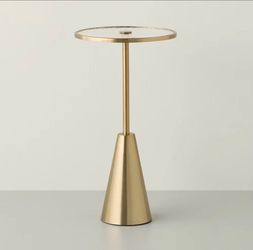 Hearth & Hand Magnolia Brass & Glass Accent Side Table – NEW – $60
