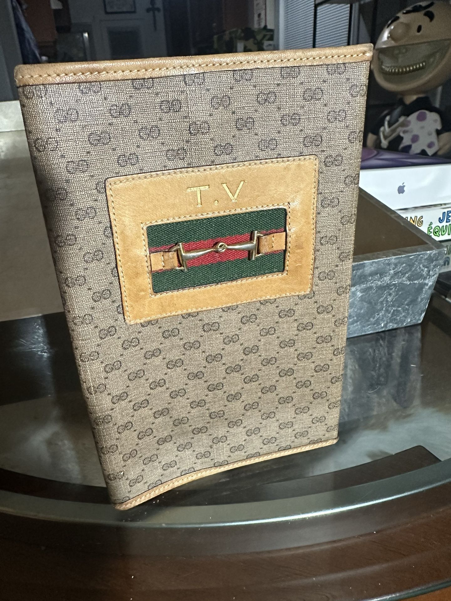 100% Authentic Gucci vintage 1980’s TV guide cover or note book retro upcycle