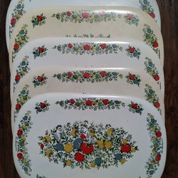 Vintage Corning Ware/Corelle Spice of Life vinyl placemat, lot of 5