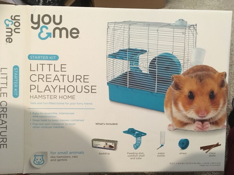 Small Hamster Cage with Extras!