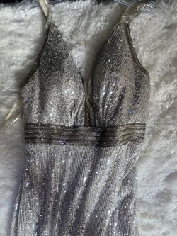 Silver Rhinestone Luxury Cinderella Divine Dress