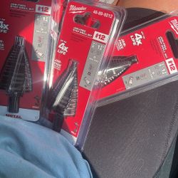 4 #12 Milwaukee Step Bits 