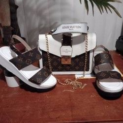 Designer Purse And Shoe Set 