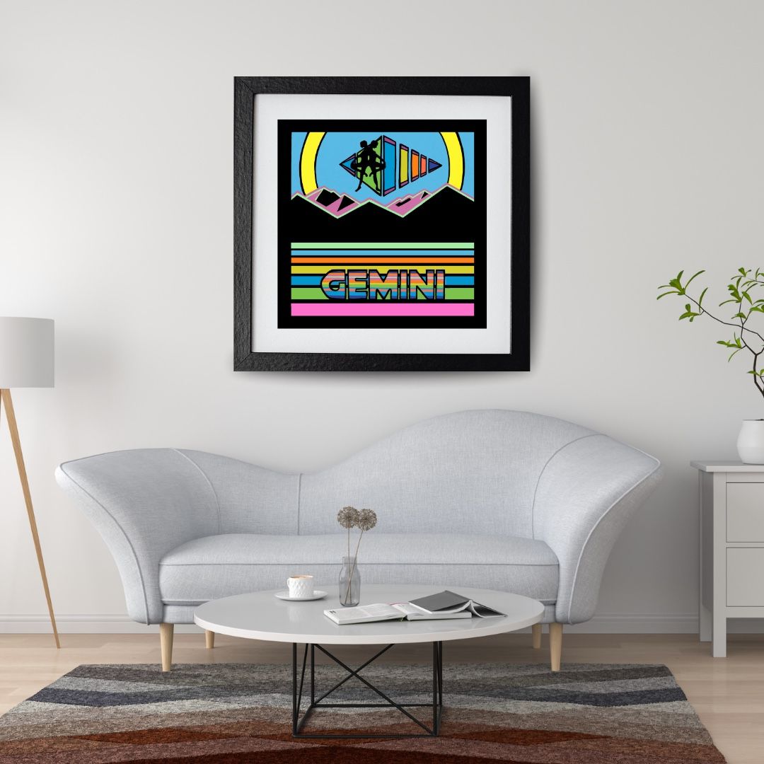 ♊️ Gemini Zodiac Retro Artwork By Chris Freyer