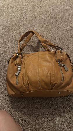 Tan Leather Satchel Handbag