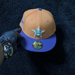 NEW ERA 59FIFTY CACTUS FRUIT HOUSTON ASTROS 1968 ALL STAR GAME PATCH HAT- BURNT