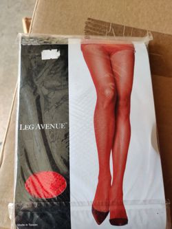 Leg Avenue Fishnet Pantyhose red