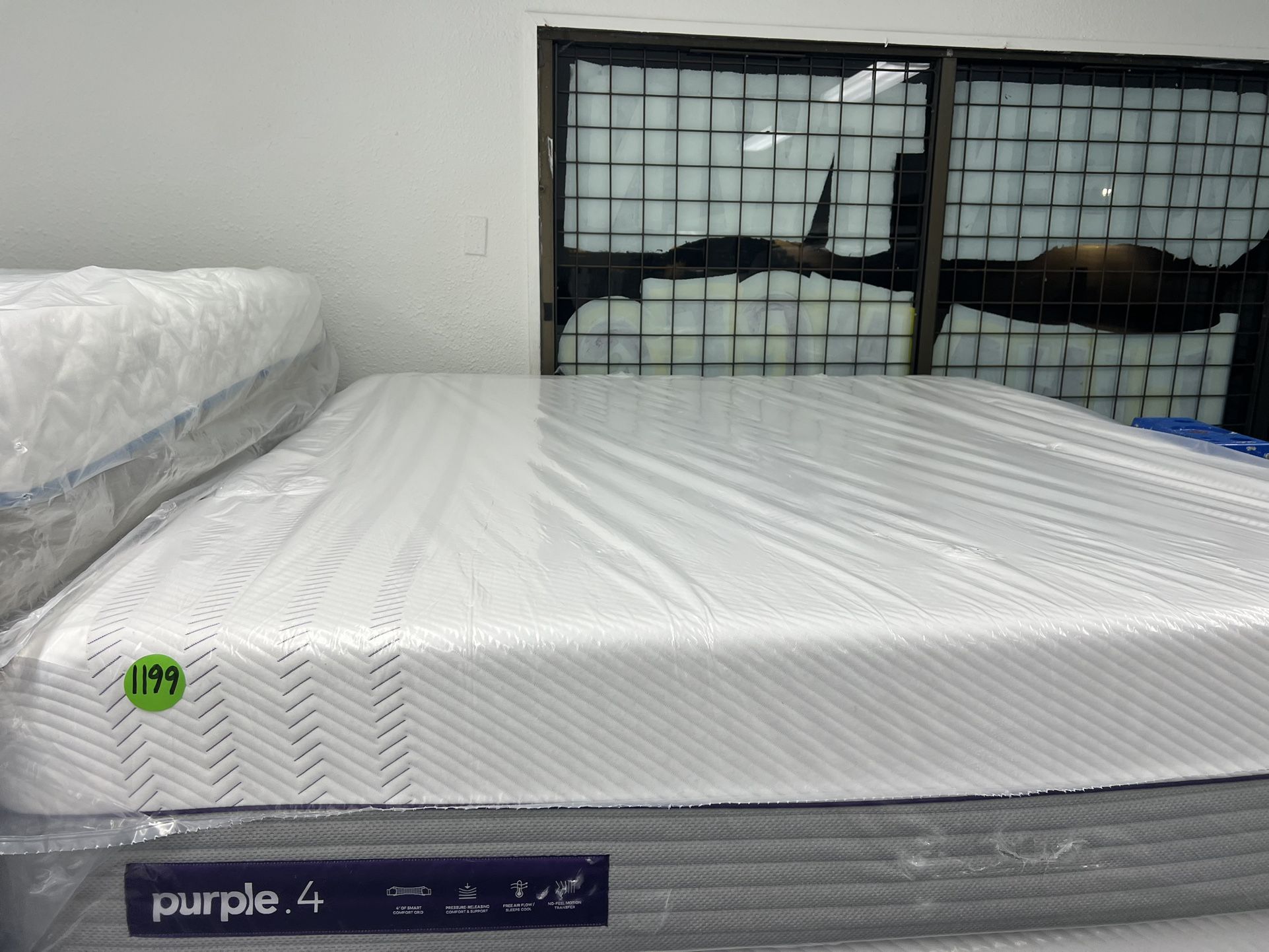 KING SIZE PURPLE PREMIER .4 MATTRESS & BOX SPRINGS BED SET
