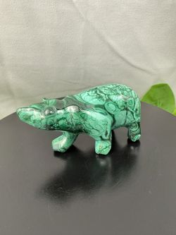 Rare Crystal Malachite Bear