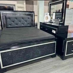 New 4pc Bedroom Set In Box 📦 Buy Now Pay Later $39 Down No Credit Needed