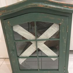 Vintage Wooden Curio Cabinet