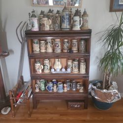 Dad's Beloved Beer Stein Collection And Lawyers Library