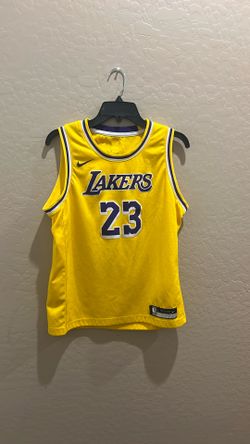 LeBron James Lakers Jersey Yellow Kids Large
