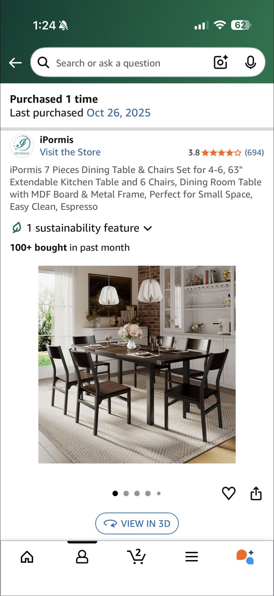 Brand new 7piece Dining Table Set