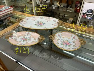 Antique Hand Painted Limoges Porcelain Platters - Prices Listed Below