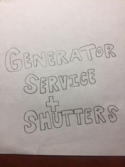Generator service and shutters